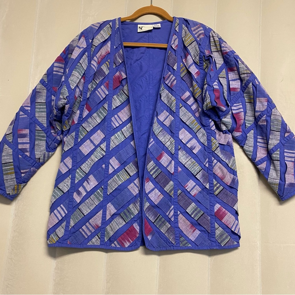 Vintage Yak Magik Women’s Jacket Medium 100% Cotton Abstract Colorful Artsy